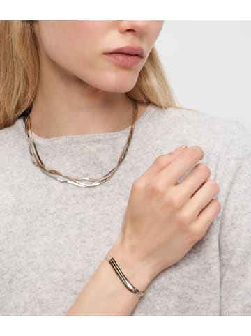 LIEBESKIND BERLIN Halskette Snake-Chain in tricolor silber/gold/roségold