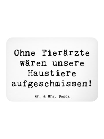 Mr. & Mrs. Panda Magnet Spruch Tierarzt Helden mit Spruch in Weiß