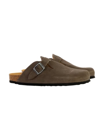 Plakton Leder-Pantoletten Blog Grau