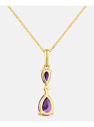 Diamant L'éternel Kette mit Anhänger, mit Amethyst, 375 Gelbgold