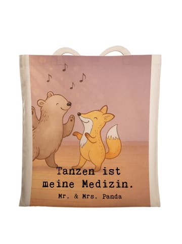 Mr. & Mrs. Panda Shopper Bag Hase Tanzen Design mit Spruch in Weiß
