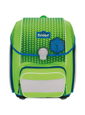 Scout Genius Neon Safety DIN Schulranzen-Set 4-teilig in green gecko