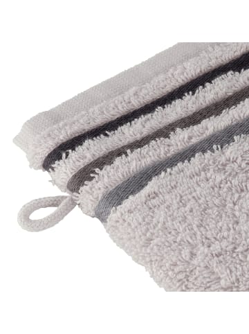 Schiesser Waschhandschuh Skyline Color im 5er Set in Hellgrau