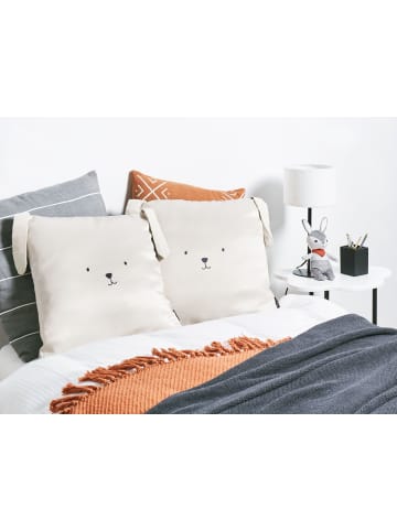Beliani 2er-Set Dekokissen CONEY in Beige