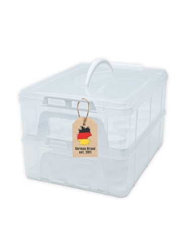Intirilife Transportbox Behälter für Kuchen und Cupcakes 36.1 x 26.1 x 21.2 cm in Weiß