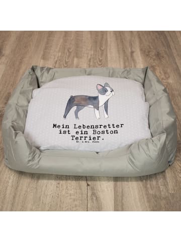 Mr. & Mrs. Panda Hundekörbchen Boston Terrier Lebensretter mit S... in Grau Pastell