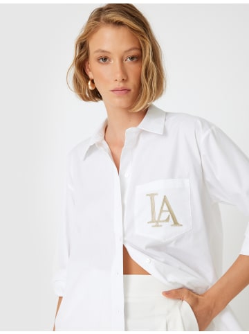 KOTON Shirt in Grauweiß