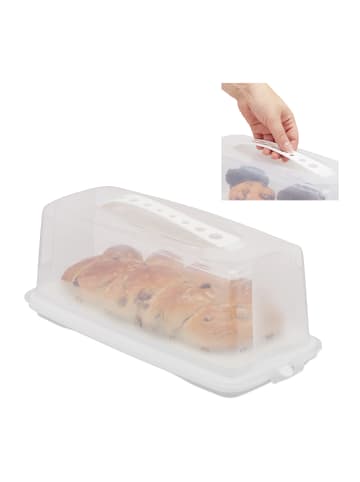 relaxdays Kuchenbox in Weiß - (B)37x (H)15 x (T)16 cm