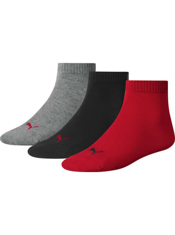 Puma Socks Unisex-Kurzsocken 6 Paar in rot/schwarz