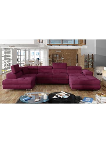 MF Design Rodri Recamiere Links in Weinrot -  (L) 202 x (B) 345 x (H) 90 cm