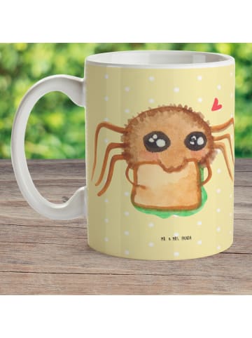 Mr. & Mrs. Panda Kaffeebecher Spinne Agathe Sandwich ohne Spruch in Gelb Pastell