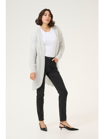 Kaffe Strickjacke KAemria in Light Grey Melange
