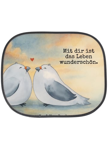Mr. & Mrs. Panda Sonnenblende Auto Turteltauben Liebe Design mit... in Weiß