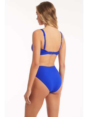 Sea Level Essentials Square Neck Bra in COBALT