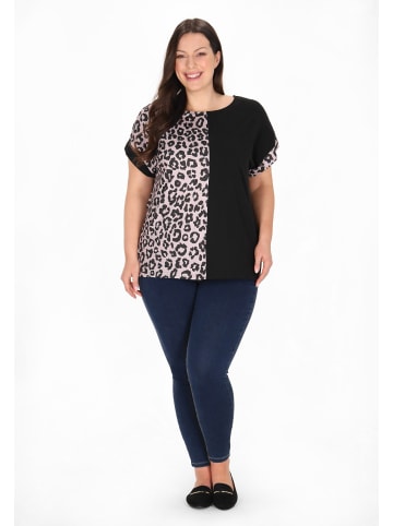 Usha Plus Size T-Shirt usha PLUS SIZE in multicolor black