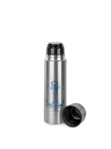 Mr. & Mrs. Panda Thermosflasche Anker Blau ohne Spruch in Transparent