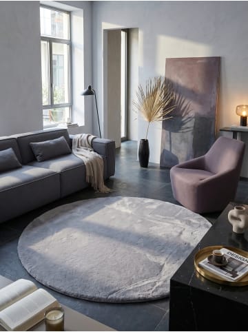 KADIMA DESIGN Teppich Kurzflor Waschbar Einfarbig NECKAR Strapazierfähig OEKO-TEX in Grau
