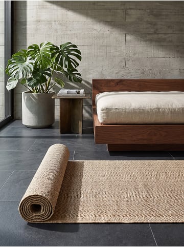 KADIMA DESIGN Teppich flachgewebt Geometrisch flachgewebt pflegeleicht Wohnzimmer in Natur