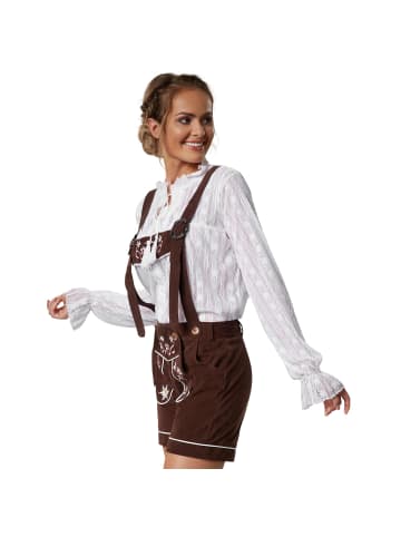 tectake Lederhose Alpsee in braun