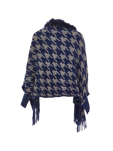 osha Poncho in Blau