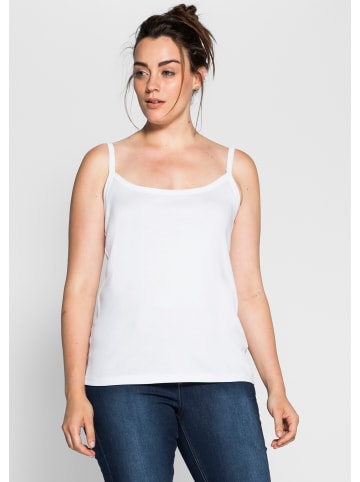 sheego Spaghettitop in weiß