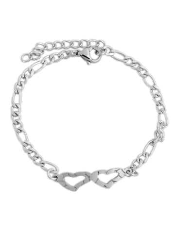 Adeliás Damen Armband aus Edelstahl 18 cm in silber