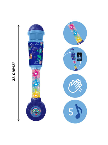LEXIBOOK® Disney Stitch Leuchtmikrofon mit Lautsprecher (Aux-In)