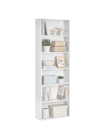 VASAGLE Bücherregal Custos in Weiß - (B)60 x (H)178.5 x (T)24 cm