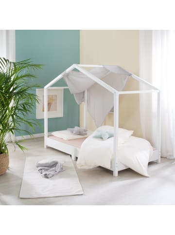 roba Hausbett, Montessori Bodenbett, erweiterbar 70 x 140 cm - weiß