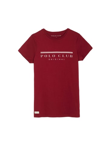 Polo Club T-Shirt in Bordeaux