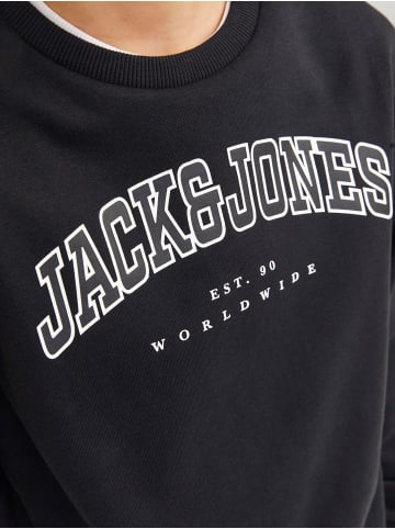 JACK & JONES Junior Sweatshirt JJECALEB VARSITY SWEAT CREW NECK JNR in black