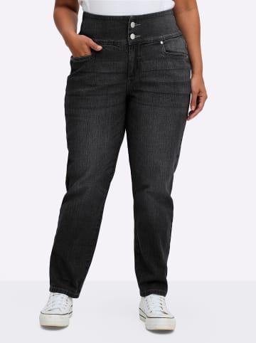 sheego Jeans in black denim
