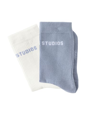 Copenhagen Studios Tennissocken in 1x hell blau, 1x off white