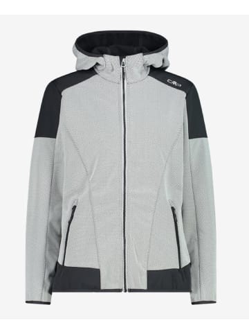 cmp Softshelljacke WOMAN JACKET FIX HOOD in Grau