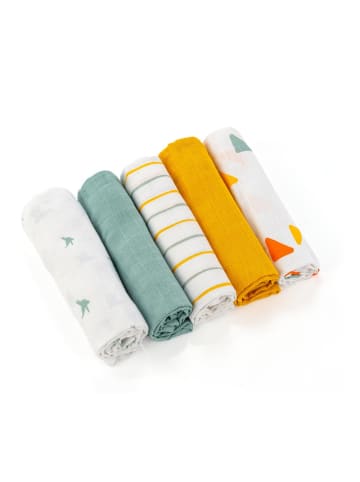 LaLoona Mullwindeln / Mulltücher / Spucktücher OEKO-TEX® in gruen,gelb