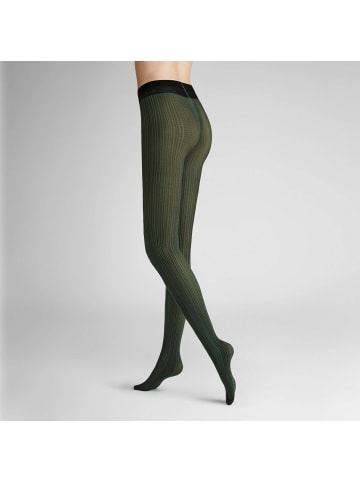 Hudson Feinstrumpfhose Graphic Line Fashion in moss green