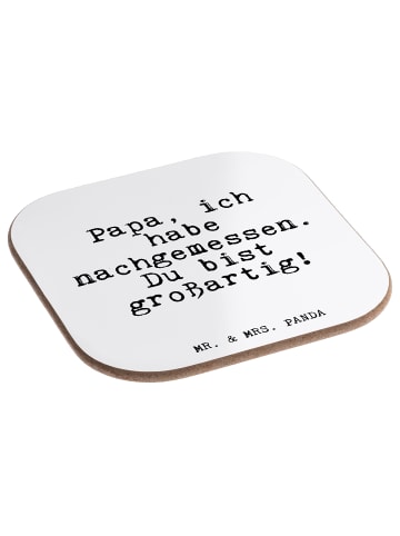 Mr. & Mrs. Panda Untersetzer für Gläser Papa, ich habe nachgemes... in Weiß