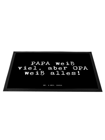 Mr. & Mrs. Panda fußmatte PAPA weiß viel, aber... mit Spruch in Schwarz