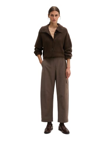 Marc O'Polo Woll-Cargohose barrel cropped in Burnt Coffee