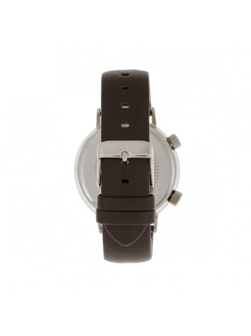 Simplify Die 3300 Lederarmbanduhr in Dark Brown/Grey