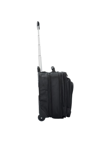 Dermata 2 Rollen Businesstrolley 38 cm Laptopfach schwarz