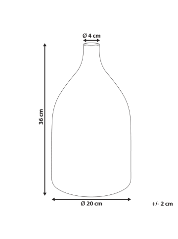 Beliani Blumenvase KULCHA in Bunt - (W) 20 x (H) 36 x (L) 36 cm