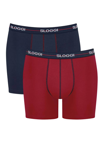 Sloggi Boxershort 2er Pack in Dunkelblau/Rot