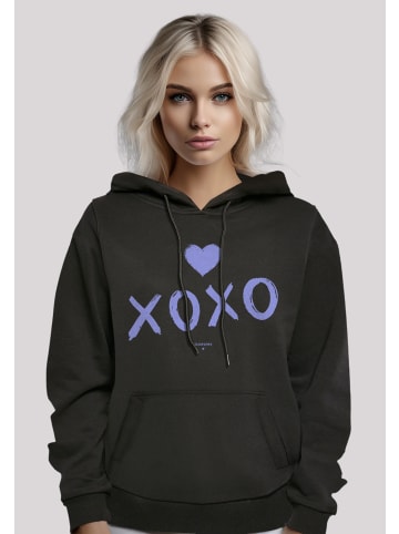 F4NT4STIC Hoodie Valentinstag xoxo in schwarz