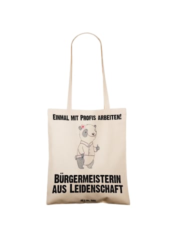 Mr. & Mrs. Panda Shopper Bürgermeisterin Leidenschaft mit Spruch in Creme