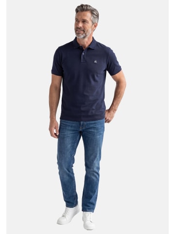 Lerros Poloshirt Basic in dunkelblau / weiß
