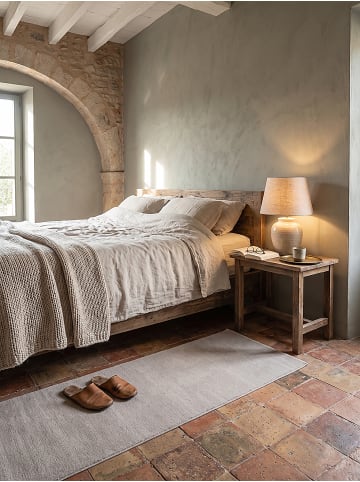 KADIMA DESIGN Hochflorteppich Uni Antirutsch weich wohnlich Wohnzimmer Schlafzimmer in Sand