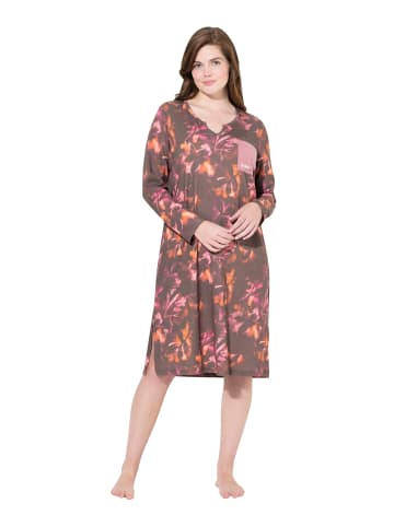 Ulla Popken Nachthemd in dunkles taupe