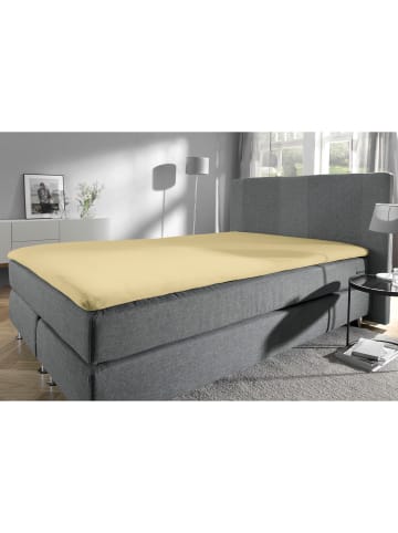 REDBEST Single-Jersey Topper-Spannbettlaken Denver in hellgelb