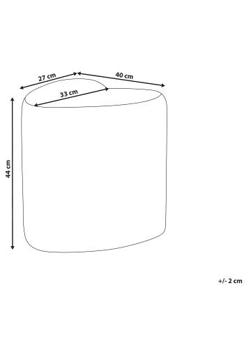 Beliani Pouf SCOTIA in Beige - (W) 40 x (H) 44 x (L) 33 cm